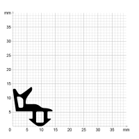 Muster - Anschlagdichtung AS187 | schwarz | ca. 10 cm