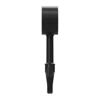 Geiger Schneckengetriebe für Markisen | Untersetzung 9:1 | mit Kunststofföse | RAL 9005 schwarz | A = 98,5 mm