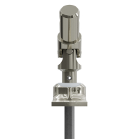 Geiger Gelenklager 45°- G056 | Grundplatte 22 x 85 mm | Kurbelzapfen 12,9 mm | 6 mm Sechskant - Länge 300 mm