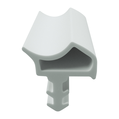 3D Modell der Zimmertürdichtung ZT060 für senkrechte Nuten zum Türblatt.