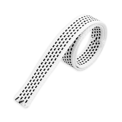 Rolladengurt mit einer Gurtbreite von 12 mm in schwarz-weiß.
