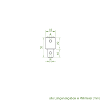 Geiger Antriebswelle für Kegelradgetriebe | L = 38 mm | Nettolänge = 22 mm | D = 18 mm