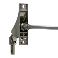Geiger Gelenklager 90°- G103 | Grundplatte 22 x 85 mm | Kurbelzapfen 9,9 mm | 6 mm Sechskant - Länge 500 mm