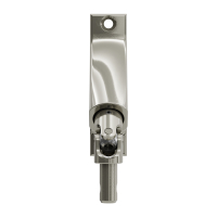 Geiger Gelenklager 90°- G103 | Grundplatte 22 x 85 mm | Kurbelzapfen 9,9 mm | 6 mm Sechskant - Länge 500 mm