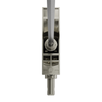 Geiger Gelenklager 90°- G103 | Grundplatte 22 x 85 mm | Kurbelzapfen 9,9 mm | 6 mm Sechskant - Länge 500 mm