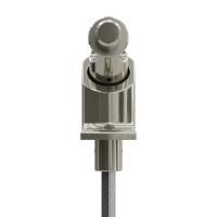 Geiger Gelenklager 90°- G103 | Grundplatte 22 x 85 mm | Kurbelzapfen 9,9 mm | 6 mm Sechskant - Länge 500 mm