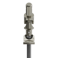 Geiger Gelenklager 45°- G104 | Grundplatte 17 x 73 mm | Kurbelzapfen 9,9 mm | 6 mm Sechskant - Länge 500 mm