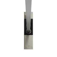 Geiger Gelenklager 45°- G105 | Grundplatte 17 x 73 mm | Kurbelzapfen 11,9 | 6 mm Vierkant - Länge 500 mm
