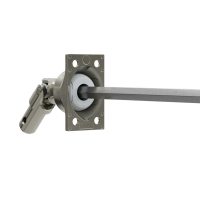 Geiger Gelenklager 45°- G106 | Grundplatte 27 x 45 mm | Kurbelzapfen 11,9 mm | 7 mm Sechskant - Länge 300 mm