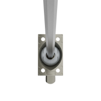 Geiger Gelenklager 45°- G106 | Grundplatte 27 x 45 mm | Kurbelzapfen 11,9 mm | 7 mm Sechskant - Länge 300 mm