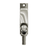 Geiger Gelenklager 90°- G107 | Grundplatte 22 x 85 mm | Kurbelzapfen 9,9 mm | 7 mm Sechskant - Länge 500 mm