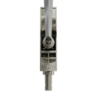 Geiger Gelenklager 90°- G107 | Grundplatte 22 x 85 mm | Kurbelzapfen 9,9 mm | 7 mm Sechskant - Länge 500 mm