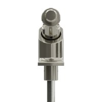 Geiger Gelenklager 90°- G107 | Grundplatte 22 x 85 mm | Kurbelzapfen 9,9 mm | 7 mm Sechskant - Länge 500 mm