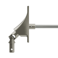 Geiger Gelenklager 90°- G108 | Grundplatte 22 x 85 mm | Kurbelzapfen 11,9 mm | 7 mm Sechskant - Länge 500 mm