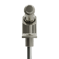 Geiger Gelenklager 90°- G108 | Grundplatte 22 x 85 mm | Kurbelzapfen 11,9 mm | 7 mm Sechskant - Länge 500 mm