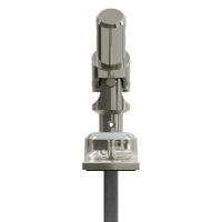 Geiger Gelenklager 45°- G110 | Grundplatte Luftdicht 22 x 85 mm | Kurbelzapfen 11,9 mm | 6 mm Vierkant - Länge 300 mm