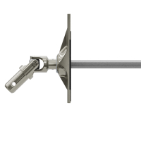 Geiger Gelenklager 45°- G111 | Grundplatte Luftdicht 22 x 85 mm | Kurbelzapfen 11,9 mm | 7 mm Sechskant - Länge 300 mm