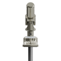 Geiger Gelenklager 45°- G111 | Grundplatte Luftdicht 22 x 85 mm | Kurbelzapfen 11,9 mm | 7 mm Sechskant - Länge 300 mm