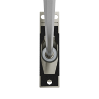 Geiger Gelenklager 45°- G112 | Grundplatte Luftdicht 22 x 85 mm | Kurbelzapfen 11,9 mm | 6 mm Sechskant - Länge 300 mm