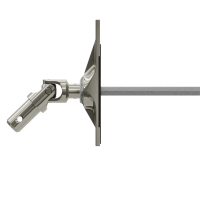 Geiger Gelenklager 45°- G112 | Grundplatte Luftdicht 22 x 85 mm | Kurbelzapfen 11,9 mm | 6 mm Sechskant - Länge 300 mm
