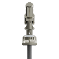 Geiger Gelenklager 45°- G112 | Grundplatte Luftdicht 22 x 85 mm | Kurbelzapfen 11,9 mm | 6 mm Sechskant - Länge 300 mm