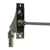 Geiger Gelenklager 90°- G113 | Grundplatte Luftdicht 22 x 85 mm | Kurbelzapfen 11,9 mm | 6 mm Vierkant - Länge 300 mm
