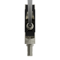 Geiger Gelenklager 90°- G113 | Grundplatte Luftdicht 22 x 85 mm | Kurbelzapfen 11,9 mm | 6 mm Vierkant - Länge 300 mm