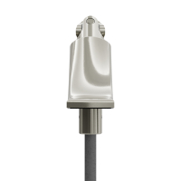 Geiger Gelenklager 90°- G113 | Grundplatte Luftdicht 22 x 85 mm | Kurbelzapfen 11,9 mm | 6 mm Vierkant - Länge 300 mm