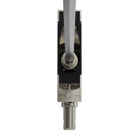 Geiger Gelenklager 90°- G115 | Grundplatte Luftdicht 22 x 85 mm | Kurbelzapfen 11,9 mm | 7 mm Sechskant - Länge 300 mm