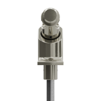 Geiger Gelenklager 90°- G115 | Grundplatte Luftdicht 22 x 85 mm | Kurbelzapfen 11,9 mm | 7 mm Sechskant - Länge 300 mm