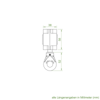 Geiger Schneckengetriebe für Markisen | 7:1 | Kugelöse | 13 mm Innenvierkant