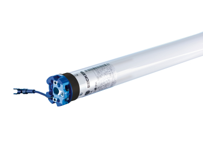 Elektronischer Funk Rolladenmotor Typ C01 mit 8-40 Nm der Serie R von Becker.
