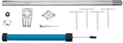 Rademacher RolloTube elektronisches Automatisierungsset mit allen Zubehörteilen.