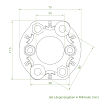Geiger Motorlager SOLIDline SOC, Standard-Motorlager aus Zinkdruckguss