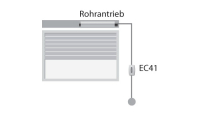 Schalter CentronicEasy Control EC41 mit Bemaßung.