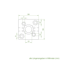 Geiger Abrolllager für SOLIDline Rollladenmotor | mit Vierkantzapfen