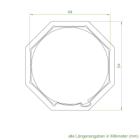 Geiger Rohrmotor Adapter- Mitnehmer | 8-kant-Welle 50 mm