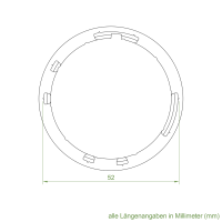 Geiger Rohrmotor Adapter- Mitnehmer | Welle (FR)  54 mm | ZF