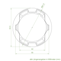 Geiger Rohrmotor Adapter- Mitnehmer | Welle (FR) 64 mm | ZF
