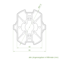 Geiger Rohrmotor Adapter- Mitnehmer | Welle (FR) 64 mm | ZF