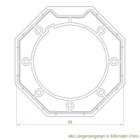 Geiger Rohrmotor Adapter- Mitnehmer | 8- kant Welle 70 mm