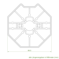 Geiger Rohrmotor Adapter- Mitnehmer | 8- kant Welle 70 mm
