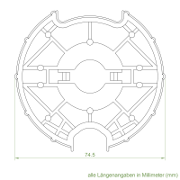 Geiger Rohrmotor Adapter- Mitnehmer | Rundnut- Welle 78 mm | MHZ, PVG, F.I.T.E.SOL, Simbac, Welser, Dick, Hocoplast/ WO&WO