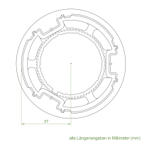 Geiger Rohrmotor Adapter- Mitnehmer | Rundnut- Welle 80 mm | Optinut, Welser
