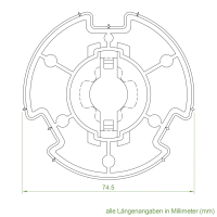 Geiger Rohrmotor Adapter- Mitnehmer | Rundnut- Welle 80 mm | Optinut, Welser
