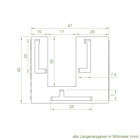 Einlauftrichter 49 x 49 mm | Sonderanfertigung | weiß | 1 Paar