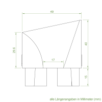 Einlauftrichter 50 x 50 mm | Sonderanfertigung