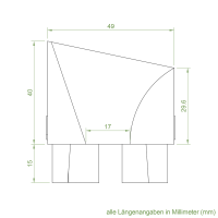 Einlauftrichter 50 x 50 mm | Sonderanfertigung