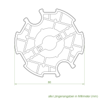 Geiger Rohrmotor Adapter- Mitnehmer | Rundnut- Welle 85 mm | F.I.T.E.SOL, Hocoplast/ WO&WO