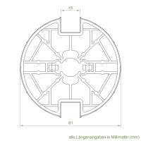 Geiger Rohrmotor Adapter- Mitnehmer | Rundnut- Welle 85 mm | PVG, Welser, Simbac
